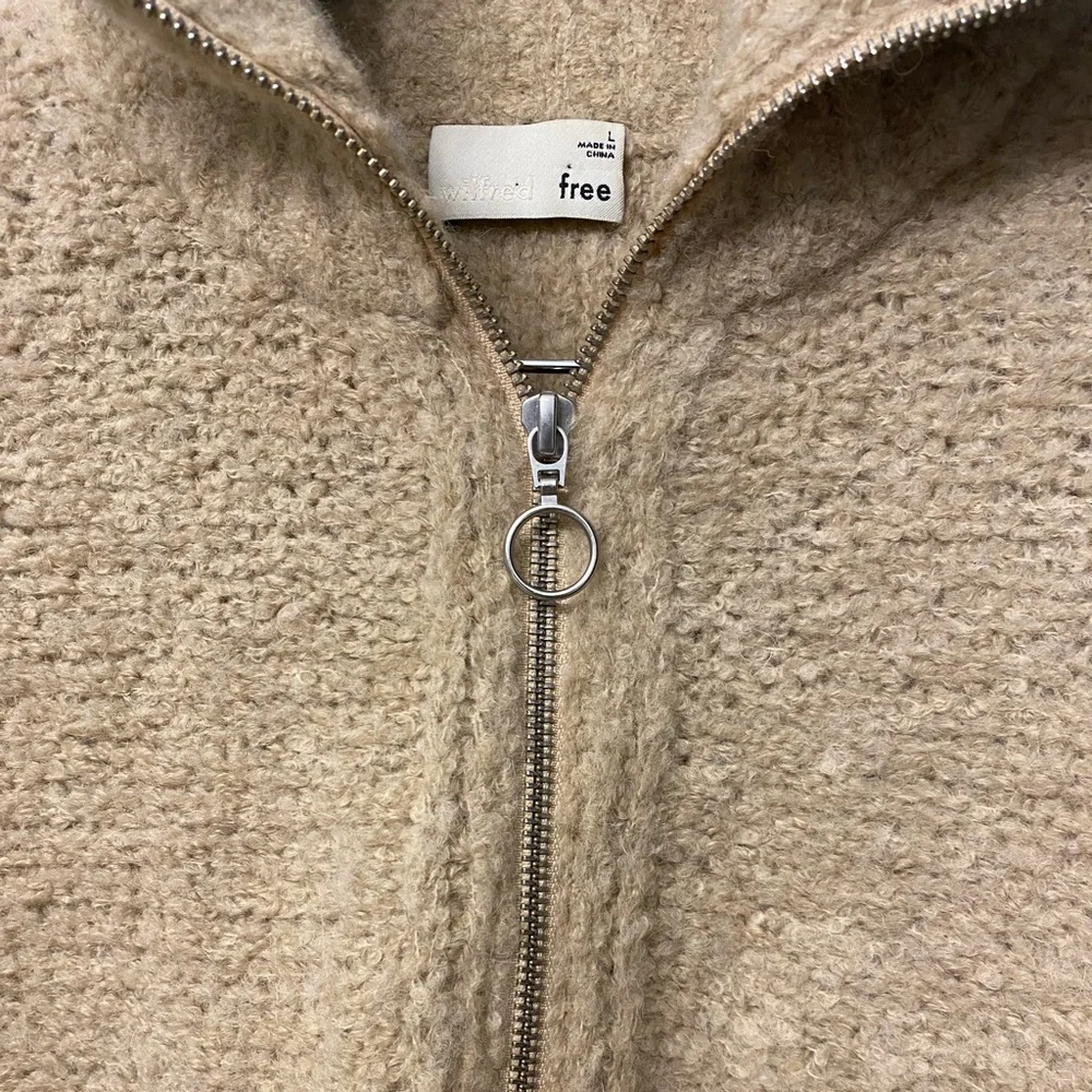 Aritzia Wilfred Free Gwyneth Sweater Alpaca Italian Marino Wool Warm Size Large - Picture 5 of 11